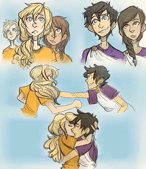 Annabeth and Percy Percy E Annabeth, Mark Of Athena, Zio Rick, Percy Jackson Ships, Dibujos Percy Jackson, Percy And Annabeth, Percy Jackson Fan Art, Percy Jackson Characters, Percy Jackson Memes