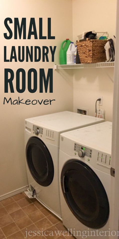 Quick Laundry Room Makeover, Hanging Clothes In Small Laundry Room, Small Laundry Room Ideas On A Budget Diy, Ideas For Small Laundry Spaces, Ideas For A Small Laundry Room, Small Luxury Laundry Room Ideas, Laundry Room Small Storage, Small Laundry Room Ikea Hack, Small Walk In Laundry Room Ideas