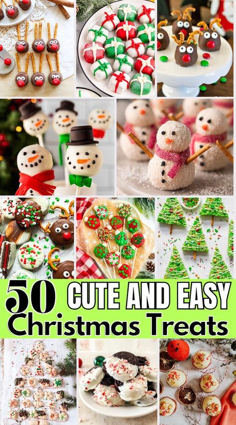 Get ready to whip up some adorable and easy Christmas desserts for kids with these cute and easy Christmas treats! From Santa snacks for kids school to Grinch treats, there's something fun and festive for everyone. Try making Rice Krispie Treats Christmas style or go for small Christmas desserts like Grinch heart treats for a Grinch Christmas party. These simple Christmas sweets are perfect for creative Christmas food ideas that are no cook and ideal for bulk treats. Whether it's homemade rice krispies treats or krispie treats Christmas edition, these Xmas treats are perfect gifts kids will love! Christmas Dessert To Make With Kids, Festive Baking Christmas Treats, Preschool Christmas Desserts, Easy Xmas Treats To Make, Class Party Treats Christmas, Christmas Food To Make With Kids, Christmas Treats To Make With Toddlers, Christmas Snacks Gifts Homemade, Christmas Fun Treats