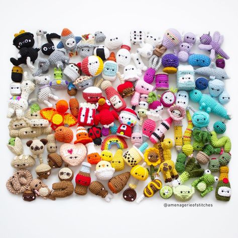 Free Patterns Archives - A Menagerie of Stitches Mini Amigurumi, Easy Crochet Animals, Cozy Crochet Patterns, Crochet Food, Fun Crochet Projects, Crochet Keychain, Diy Crochet Projects, Crochet Toys Patterns, Free Crochet Patterns