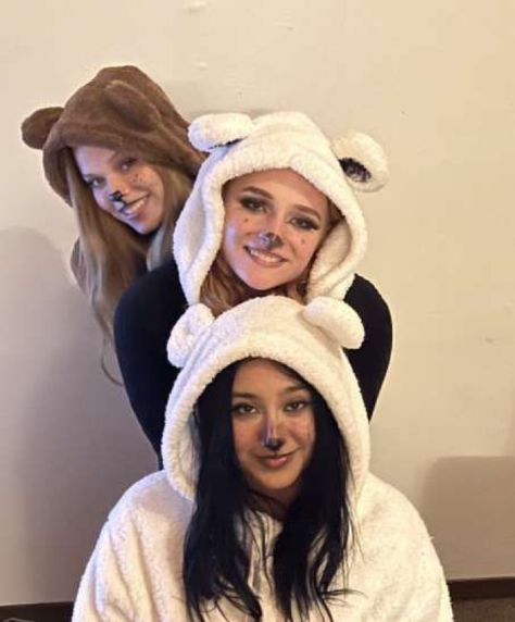 Halloween costume We Bare Bears Halloween Costumes, We Bear Bears Costume, We Bare Bears Outfit, Friend Halloween Costumes Three, We Bare Bears Costume, We Bare Bears Halloween, Iconic Trio Halloween Costumes, Scream Costume, Halloween Trio