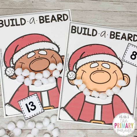 Build A Santa, Christmas Activities For Preschool, Santa Activity, Christmas Lesson Plan, Christmas Math Centers, Prek Activities, Christmas Math Activities, Preschool Christmas Activities, Holiday Math