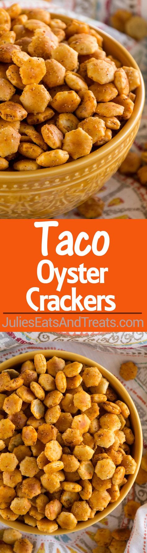 Taco Oyster Crackers Recipe ~ Quick, Easy Snack Mix Recipe that’s Got a Kick to it! No One Will Be Able to Stop Munching on These! Oyster Crackers Recipe, Easy Snack Mix, Snack Mix Recipe, Office Food, Crackers Recipe, Pie Cupcakes, Oyster Crackers, Popular Food, Snack Mix Recipes