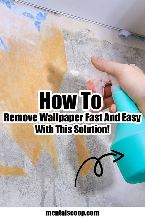 Get Rid Of Wallpaper, How To Take Wallpaper Off Walls, How To Get Rid Of Wallpaper, Homemade Wallpaper Remover, Easy Way To Remove Wallpaper, How To Get Old Wallpaper Off Walls, How To Easily Remove Wallpaper, How To Remove Old Wallpaper Easily, How To Take Off Wallpaper