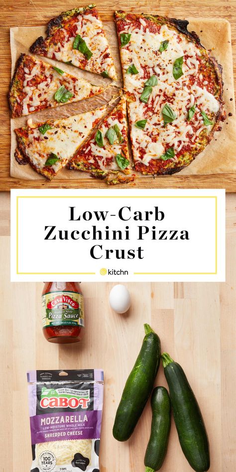 Crispy Zucchini Pizza Crust Is a Low-Carb, 5-Ingredient Win Zucchini Crust, Zucchini Pizza Crust, Zucchini Pizza, Low Carb Low Fat Recipes, Zucchini Pizzas, Boiled Egg Diet Plan, No Carb Recipes, Pizza Crust Recipe, Low Carb Zucchini