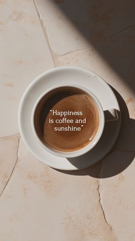 Happiness is coffee & sunshine quote Facebook story template | premium image by rawpixel.com Aesthetic Beverage, Coffee Quotes Aesthetic, Coffee Social Media, Coffee Branding Design, Ceramic Aesthetic, Cafe Quotes, Facebook Story, Spa Time, Vintage Template