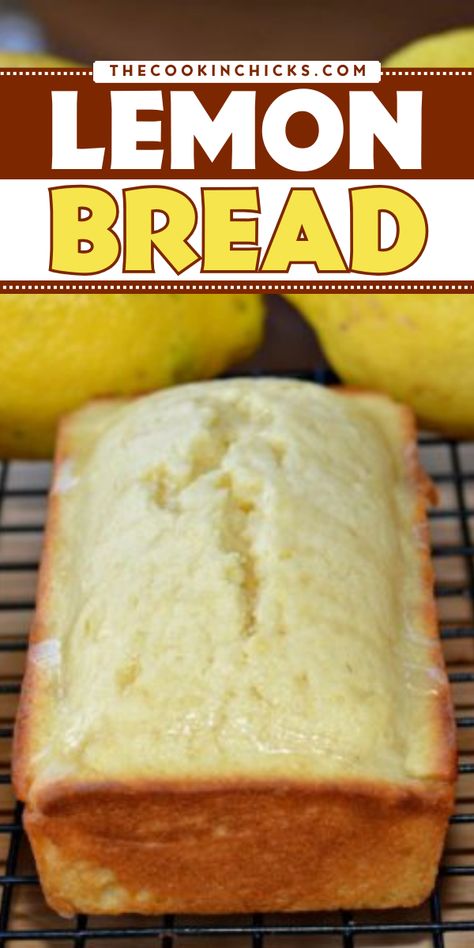 Give this Mother's Day brunch recipe a try! A tasty lemon bread with glaze on top is just the thing you need for the next holiday. It's a great Easter Sunday breakfast as well, a few slices pair perfectly with coffee. Save this lemon bread recipe now! Lemon Bread With Glaze, Easter Sunday Breakfast, Lemon Quick Bread, Bread With Glaze, Lemon Bread Recipe, Lemon Bread Recipes, The Cookin Chicks, Recipes With Yeast, Dessert Breads