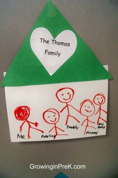 My Family-preschool theme on Pinterest Family Bulletin Boards, Preschool Family Theme, All About Me Crafts, Preschool Family, Cute Bulletin Boards, Family Houses, All About Me Preschool, Family Unit, Helpful Advice