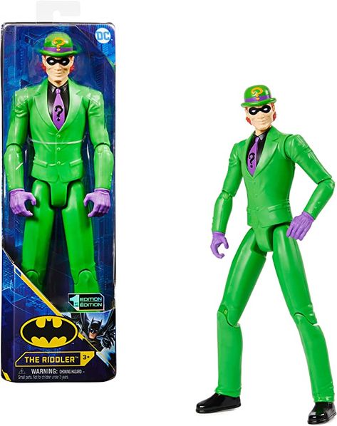 Amazon.com: Batman 12-inch The Riddler Action Figure, Kids Toys for Boys Aged 3 and up The New Batman, Drake And Josh, The Riddler, Batman Toys, Batman Action Figures, Kids Toys For Boys, Goofy Movie, Present For Him, Marvel Legends Series