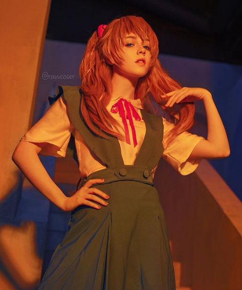 Asuka Cosplay, Evangelion Asuka, Evangelion Cosplay, Face Swap, Evangelion Art, Asuka Langley, Face Swaps, Body Reference Poses, Figure Poses