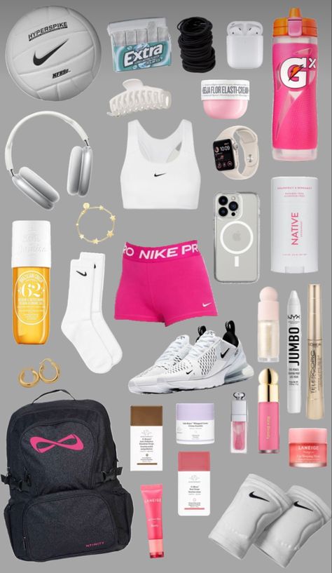 Volleyball Manager Outfits, Outfits To Wear To Volleyball Practice, Aesthetic Volleyball Outfits, Volly Ball Outfit, Volleyball Shuffles, Cute Volleyball Outfits For Practice, Vollyball Girls Outfit, What To Put In Your Volleyball Bag, What To Wear To Volleyball