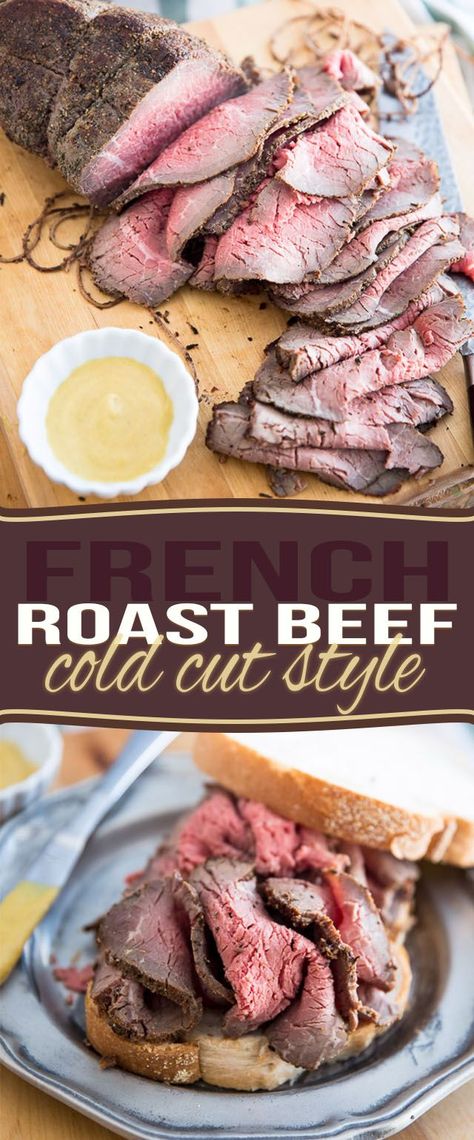 Roast Beef Deli Meat, Deli Style Roast Beef, Deli Meat Recipes, Rare Roast Beef, Roast Beef Sandwich, Cold Cut, Sliced Roast Beef, Cold Sandwiches, Sandwich Bar