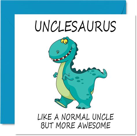 Funny Uncle Birthday Cards, Funny Birthday Cards For Men, Cricut Game, Uncle Birthday Card, Grandpa Birthday Card, Happy Birthday Grandpa, Dinosaur Birthday Card, Happy Birthday Uncle