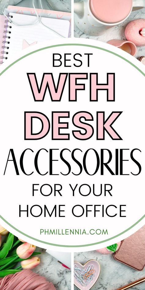 Cute Office Desk Accessories, Work Desk Organization, Wfh Desk, Work Desk Decor, Work From Home Office, Cute Office Decor, Outfit Office, Office Organization At Work, Desk Lamp Office