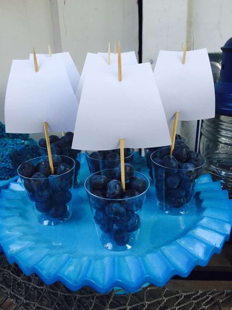 Whale Party Food, Jonah And The Whale Birthday Party, Beluga Birthday Party, Orca Birthday Ideas, Whale First Birthday Boy, Ocean Theme Birthday Party Boy, Whale Birthday Party Boy, Whale Party Ideas, Baby Beluga Birthday Party