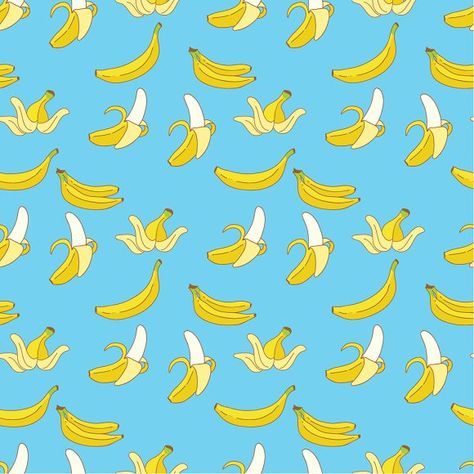 Banana by poterok on @creativemarket Banana Wallpaper, Collage Wallpapers, Banana Pattern, Banana Art, Simple Texture, Food Patterns, Creative Sketches, Pattern Background, Cute Backgrounds