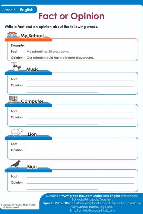 English Worksheets For Grade 1, Fact And Opinion Worksheet, Grade 6 Math Worksheets, Free English Worksheets, Worksheets For Grade 1, Grade 6 Math, Three Letter Words, English Exercises, English Grammar Worksheets