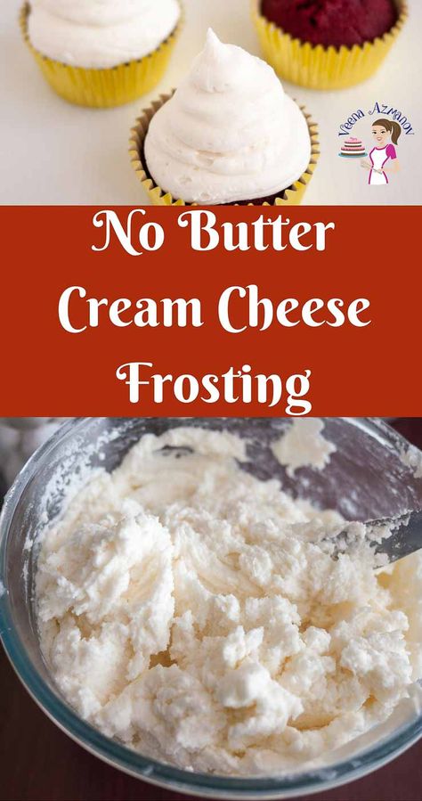 This no butter cream cheese frosting is light, fluffy and melts in the mouth just like whipped cream. A simple, easy and effortless recipe that gets done in less than 10 minutes. Perfect for cupcakes or your favorite carrot cake recipe. Frosting Without Butter, Cream Cheese Recipe, Cream Cheese Frosting Easy, Whipped Cream Cheese Frosting, Strawberry Cream Cheese Frosting, Cheese Frosting Recipe, Bolo Red Velvet, Butter Cream Cheese Frosting, Lemon Cream Cheese Frosting