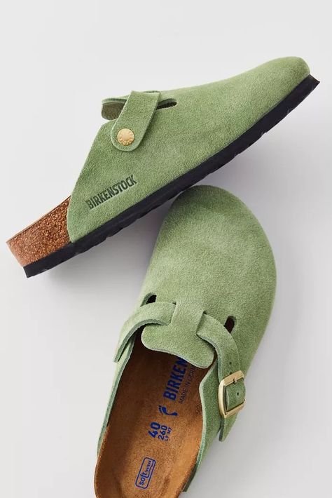 All Shoes | Urban Outfitters Birkenstock Boston Soft Footbed, Boston Soft Footbed, Birkenstock Clog, Fall Shoe, Suede Clogs, Shoe Inspo, Birkenstock Boston, Swag Shoes, Dream Shoes