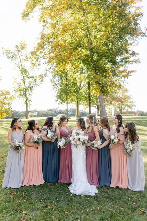 Fall in Connecticut is a beautiful thing! Skylar and Matt had a gorgeous day for their October wedding at the Hangar at Candlelight Farms Inn in New Milford. The Hangar is an amazing venue on the property of the Inn. It is set next to a gorgeous pond, and has an actual airport for prop planes! It’s one of the coolest spots and we love photographing couples there. Don't miss their wedding party and family portraits at the Hangar. #ctwedding #ctweddingphotographer Fall In Connecticut, Connecticut Wedding, Wedding Inspiration Fall, Bridesmaids And Groomsmen, October Wedding, Gorgeous Wedding, Connecticut, Family Portraits, Wedding Details