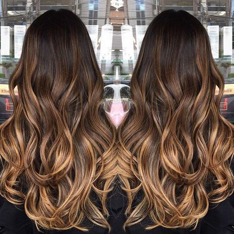 Boliage Hair, Cabelo Ombre Hair, Brown Ombre Hair Color, Brown Ombre Hair, Ombre Hair Blonde, Luxy Hair, Caramel Hair, Caramel Highlights, Brunette Balayage Hair