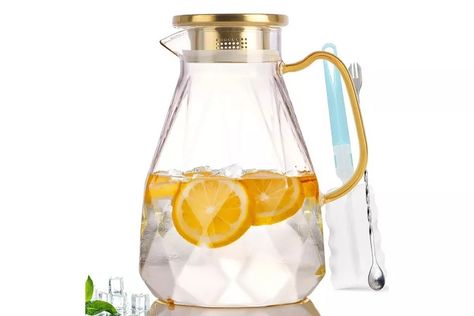 15 Outdoor Entertaining Essentials to Shop From This Amazon Storefront Glass Water Carafe, Glass Water Jug, Pitcher With Lid, Iced Tea Pitcher, Drink Pitcher, Juice Pitcher, Tea Pitcher, Water Carafe, Entertaining Essentials