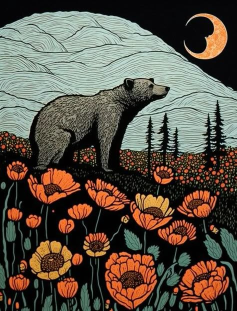 Page 8 | Folk Art Bear Images - Free Download on Freepik Bear Folk Art, Cryptid Crafts, Bear Mural, Folk Art Aesthetic, Folk Art Bear, Metis Art, Folk Art Drawing, Folk Drawing, Folk Animals