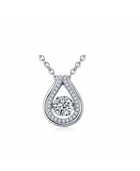 Women's Dancing Diamond Sterling Silver 6mm Center Stone 1.77ct Cubic Zirconia Pendant with 18" Chain Vogue Jewelry, Dancing Diamond, Fake Jewelry, Cubic Zirconia Jewelry, Necklaces Jewelry, Cheap Jewelry, Pretty Jewellery, Modern Jewelry, Jewelry Sales