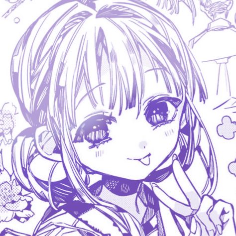 Manga Tbhk, Tbhk Pfp, Purple Manga, Aoi Akane, Light Purple Wallpaper, Purple Icon, Violet Aesthetic, Creative Profile Picture, Purple Themes