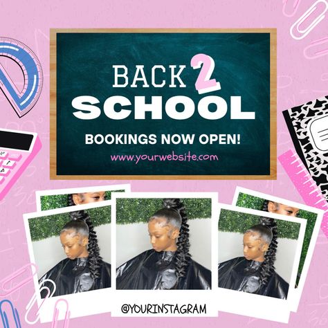 BACK TO SCHOOL | Back to School Bookings, Sale Flyer, Back to School Appointments Flyer, Schedule, Bookings, Canva Template Back 2 School, Sale Flyer, Canva Template, Logo Branding, Back To School, United States, Branding, Collage, Pins