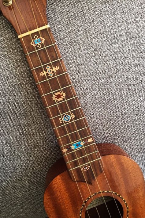 Native American Uke Fretboard INLAYS - 10.95$ Arte Do Ukulele, Fret Markers, Painted Ukulele, Ukulele Design, Ukulele Art, Instruments Art, Ukulele Accessories, Ukulele Music, Tenor Ukulele