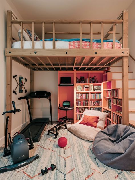 25 DIY Loft Beds for Adults – The DIY Desire Loft In Playroom Built Ins, Diy Loft In Bedroom, Loft Bed Ideas For Small Rooms Adult, Loft Bed Adult, Diy Loft Bed For Adults, Loft Bed Ideas For Adults, Diy Loft Beds, Loft Beds For Adults, Loft Bed Ideas For Small Rooms