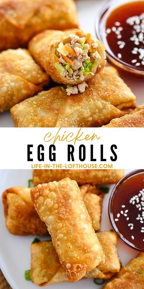 Chicken Egg Rolls Lupia Egg Roll, Chicken And Shrimp Egg Rolls, Easy Chicken Egg Rolls Recipe, Classic Chinese Egg Rolls, Chicken Egg Rolls Chinese, Egg Rolls Recipe Chicken, How To Make Chicken Egg Rolls, Simple Egg Roll Recipes, Easy Egg Roll Recipes Chicken