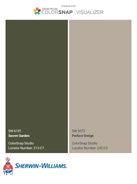 Colors That Coordinate With Hunter Green, Cream House Exterior Color Combos Modern, Sherwin Williams Dark Olive Green, Dark Olive Green Paint Sherwin Williams, Sherwin Williams Fresh Balsam, Coco Whip Sherwin Williams, Sherman Williams Green Paint, Secret Garden Sherwin Williams, Oakmoss Sherwin Williams