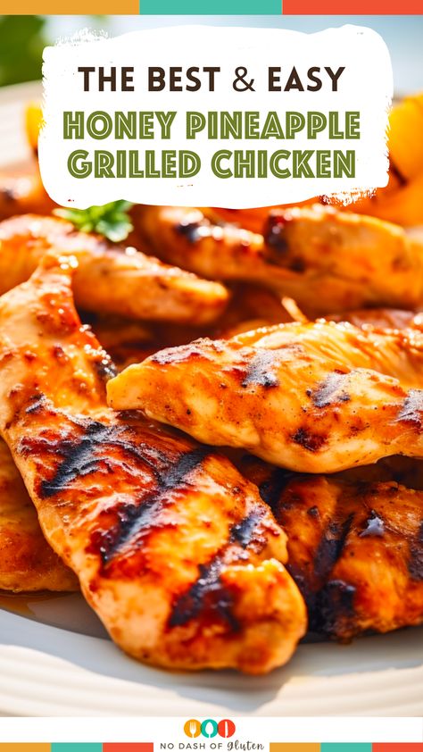 Honey Pineapple Grilled Chicken Pineapple Chicken On The Grill, Honey Pineapple Grilled Chicken, Sweet Chicken Marinade For The Grill, Pineapple Honey Chicken, Honey Pineapple Lemon Wings, Organic Meals Recipes, Cooking With Honey Recipes, Smoked Pineapple Recipes, Sweet Grilled Chicken