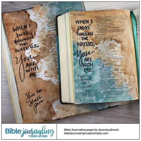 Bible Journaling Sample Pages | Bible Journaling Made Simple Gooooood Morning, Pretty Bible, Steps Tattoo, Bible Painting, Isaiah Bible, Bible Artwork, Bible Journaling For Beginners, Sandy Allnock, Faith Journaling