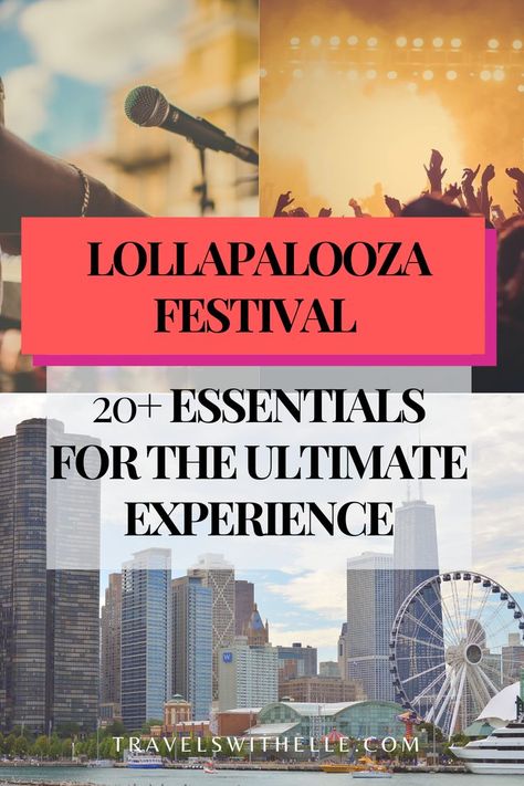 The Ultimate Lollapalooza Packing List Lalapalooza Outfits Chicago, Lollapalooza Outfit Ideas, Festival Packing, Festival Packing List, Music Festival Essentials, Lollapalooza Chicago, Lollapalooza Outfit, Care Pack, Music And Arts