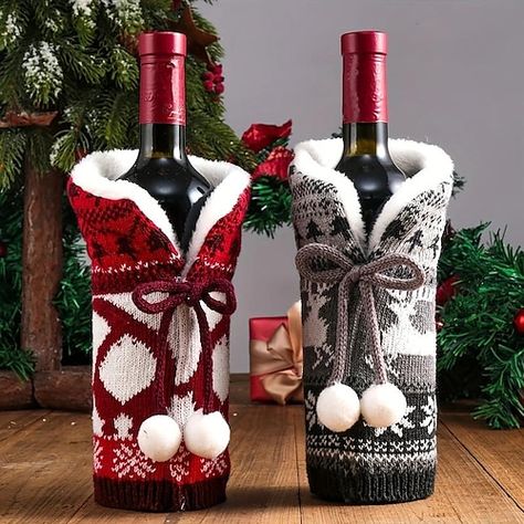 Wine bottle christmas decor