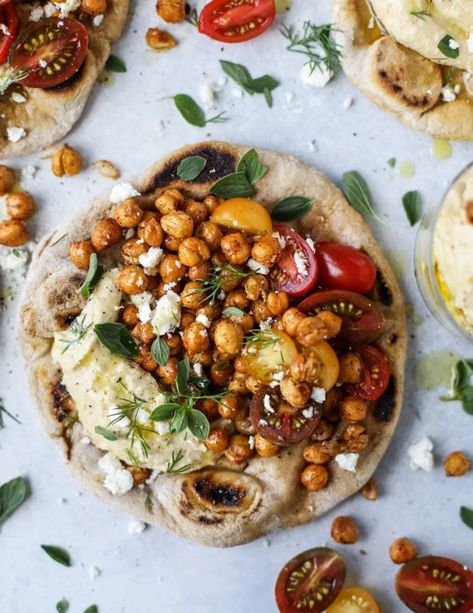 Whole Wheat Pita Bread, Roasted Chickpea, High Protein Vegetarian Recipes, Whole Wheat Pita, Crispy Chickpeas, Roasted Chickpeas, How Sweet Eats, Chickpeas, Recipes Healthy