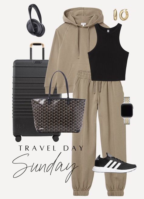 Cute Travel Outfits, Flight Outfit, Comfy Travel Outfit, Comfy Travel, Essentials List, Long Flights, Travel Outfits, Weekly Outfits, Mode Casual