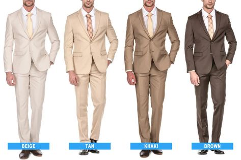 Beige isn’t a color that typically inspires much enthusiasm. Don’t let your eyes glaze over with boredom when you hear about beige, though! Instead, you should be getting amped up to run out and buy a beige suit. Beige is a versatile color choice, and it can level-up your suit game. Read on to discover […] The post Beige Suit Color Combinations with Shirt and Tie appeared first on Suits Expert. Beige And Brown Groomsmen Suits, Cream And Tan Groomsmen, Tan Men’s Suit Wedding, Men’s Tan Suit Outfit, Men Tan Suit Outfit, Dark Tan Mens Suit Wedding, Beige Men Suit Outfit, Mens Tan Suit Combinations, Khaki Suits For Men Wedding