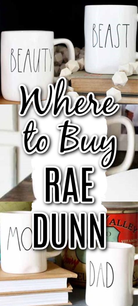 The tips and tricks you need to find Rae Dunn pieces for sale to add to your farmhouse style collection! #raedunn #collection #farmhouse #farmhousestyle Rae Dunn Hutch Display, Rae Dunn Hutch, Shelves Plant, Rae Dunn For Sale, Ray Dunn, Crafts To Try, Hutch Display, Styling Shelves, Beautiful Crafts