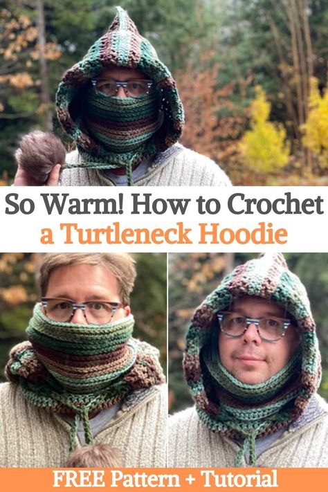 Knitted Scarf Pattern, Hooded Cowl Crochet Pattern, Crochet Hooded Cowl, Simple Crochet Pattern, Turtleneck Hoodie, Crochet Cowl Free Pattern, Crochet Hood, Crochet Hoodie, Knitting Patterns Free Scarf