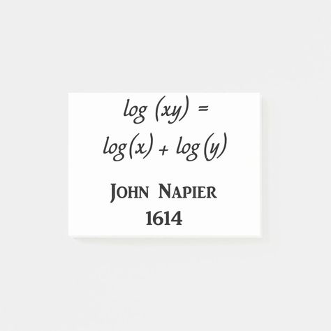 John Napier, a Scottish mathematician, inventor, astronomer, and scientist, introduced logarithms in his book Mirifici Logarithmorum Canonis Descriptio in 1614. John Napier, Astronomer, Post It Notes, Post It, Writing