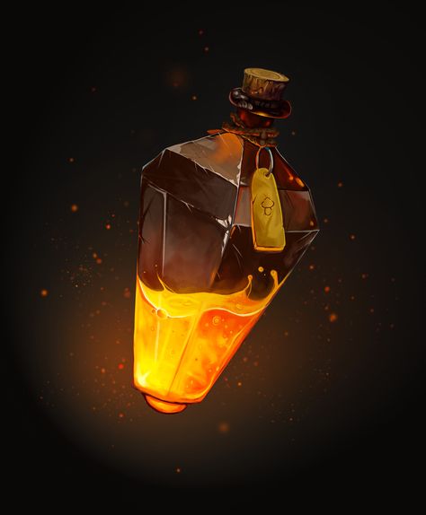 Unique Alcohol Bottles, Magical Potions Art, Potion Bottle Concept Art, Magic Potion Art, Fantasy Potion Art, Magic Bottle Drawing, Potion Maker Character Design, Bottle Character Design, Dnd Potion Bottles