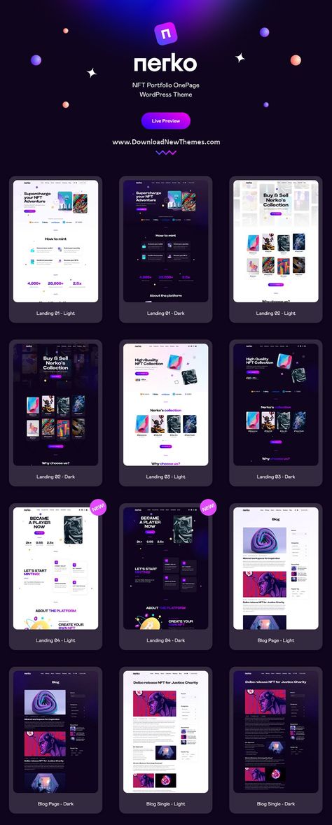 NFT Portfolio Premium WordPress Theme Nft Collections, Game Website, Vr Accessories, Crypto Art, Portfolio Websites, Homepage Layout, Digital Assets, Responsive Website, Premium Wordpress Themes