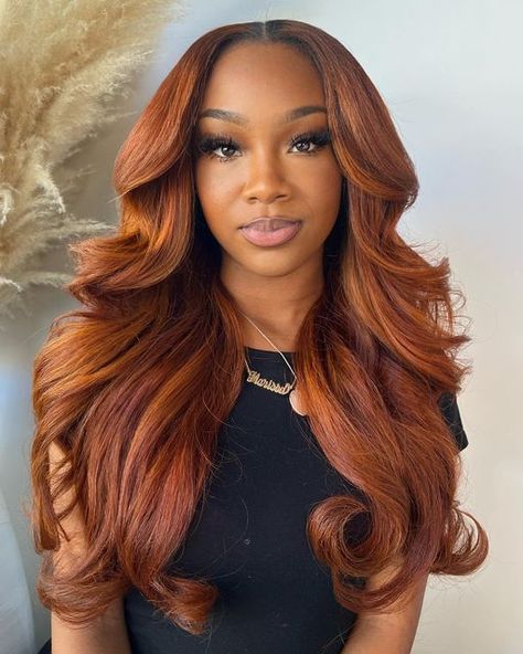 Official Yummy Hair Extensions on Instagram: "Paprika and Ginger 🧡 This partial sew-in was achieved using the YUMMY Raw Cambodian Wavy Elegance." Ginger Body Wave, Hd Lace Wig, Hd Lace Frontal, Hair Laid, Front Lace Wigs Human Hair, Frontal Wig, Sew In, Ginger Hair, Hd Lace