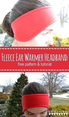 Fleece Sewing Projects, Fleece Crafts, Fleece Hats, Fleece Headbands, Headband Tutorial, Sewing Fleece, Beginner Sewing Projects Easy, Ear Warmer Headband, Headband Pattern