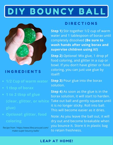 1st Grade Diy Activities, Diy Bouncy Balls Without Borax For Kids, Diy Bouncy Balls With Borax And Glue, Borax Bouncy Balls, How To Make Bouncy Balls, How To Make A Bouncy Ball, Bouncy Ball Recipe, Bouncy Balls Diy, Borax Experiments