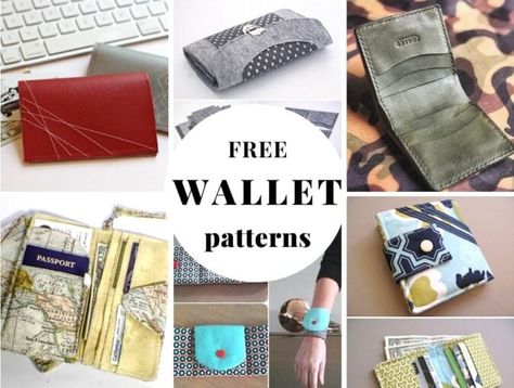 Wallet Patterns To Sew, Fabric Wallet Pattern, Free Wallet Sewing Patterns, Diy Accordion Wallet, Diy Wallet Pattern, Wallet Pattern Free, Cloth Wallet, Felt Wallet, Hoodie Sewing Pattern